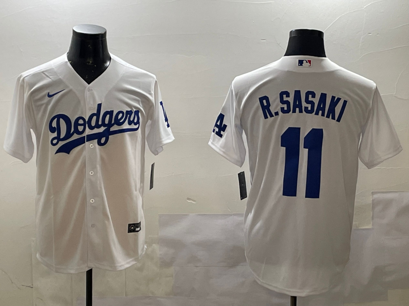 Men's Los Angeles Dodgers Roki Sasaki #11 White Home Jersey
